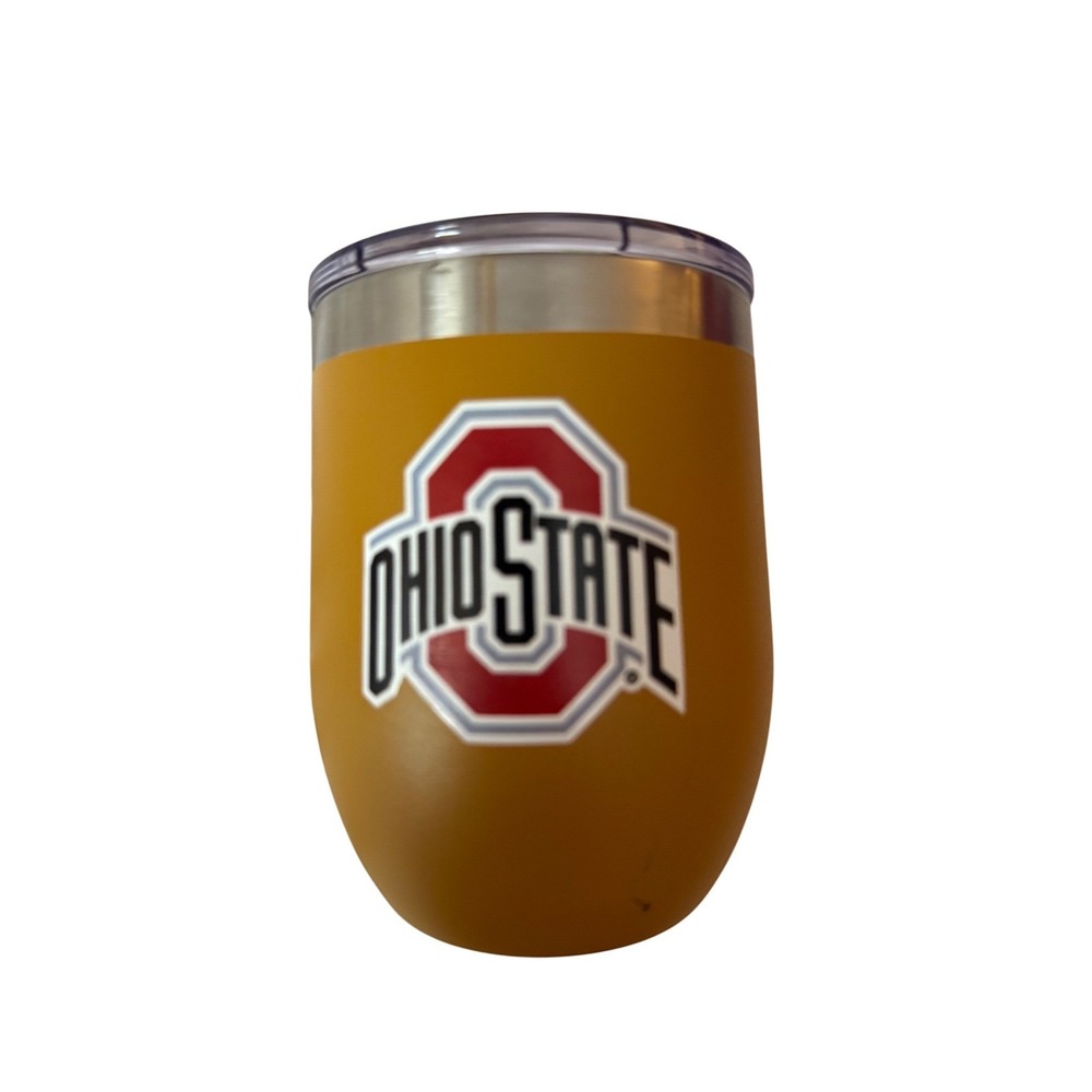 Ohio State Buckeyes NCAA Wine Tumbler Travel Mug in Gold Color‎ with Lid